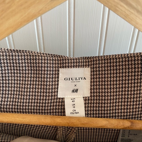 H&M Size 8 Checkered Trousers with Button Up Fly - Picture 2 of 4